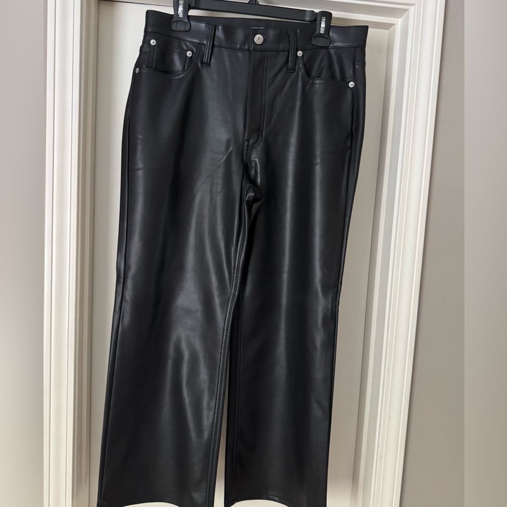 J. Crew Black Leather Pants